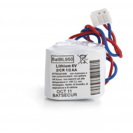 CHRONO Pile Batterie Alarme Compatible LABEL CESAR BL950 - 1/2AA - 6.0V - 950mAh + Connecteur