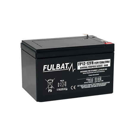 Batterie Plomb Standard FP12-12 FR - 12V - 12Ah - UL94.FR – FULBAT