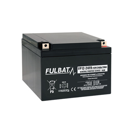 Batterie Plomb Standard FP12-24 FR - 12V - 22.3Ah - UL94.FR – FULBAT