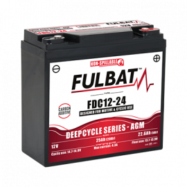 Batterie FULBAT FDC12-24 - Deep Cycle AGM Carbon - 12V - 25Ah
